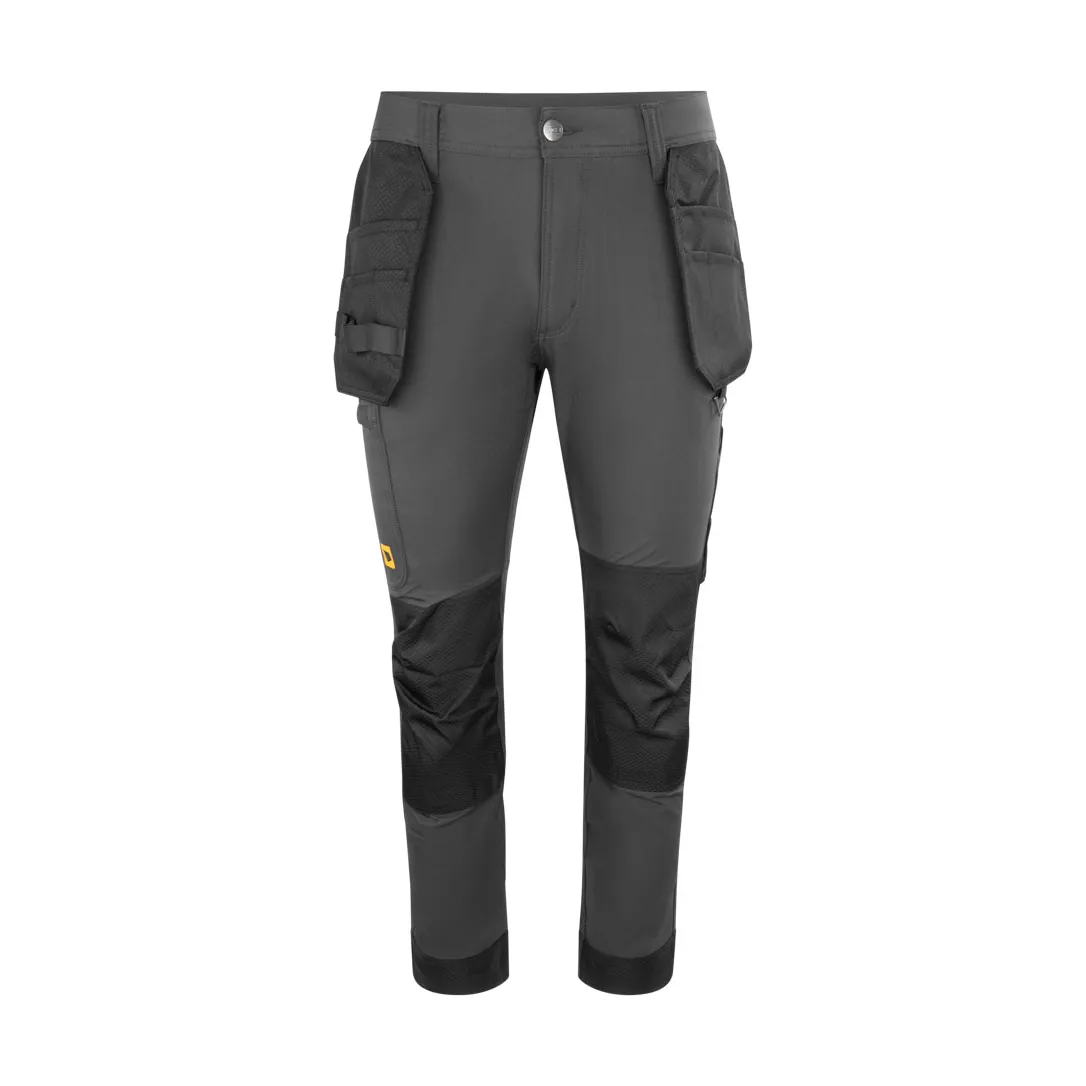 JCB Workwear Mens 4-Way Stretch Holster Pocket Trousers — Dark Shadow